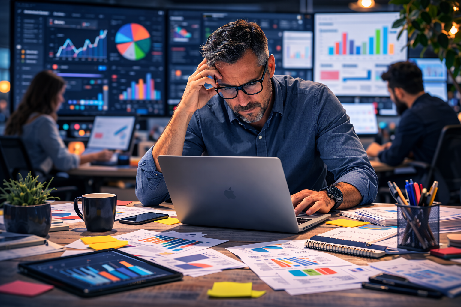 Marketing agency team managing disconnected campaign reporting and analytics platforms